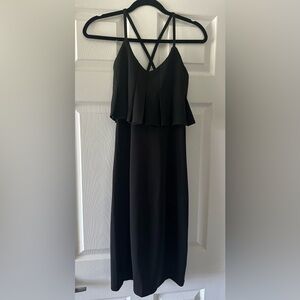 NWT- Lavish Alice Black Layered Midi Dress